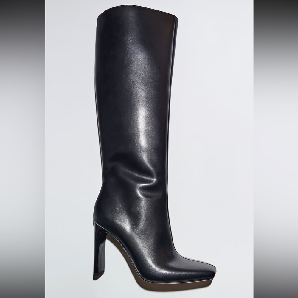 ZARA black knee high boots -Worn once